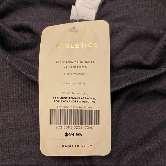 Fabletics Shorts New Fabletics Restoreknit Slim Short Sz Medium In Pewter Poshmark